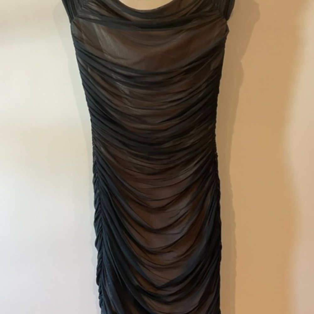 Size small Bebe Black chiffon overlay dress